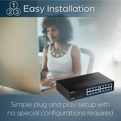 TRENDnet Switch Gigabit de Escritorio de 16 Puertos