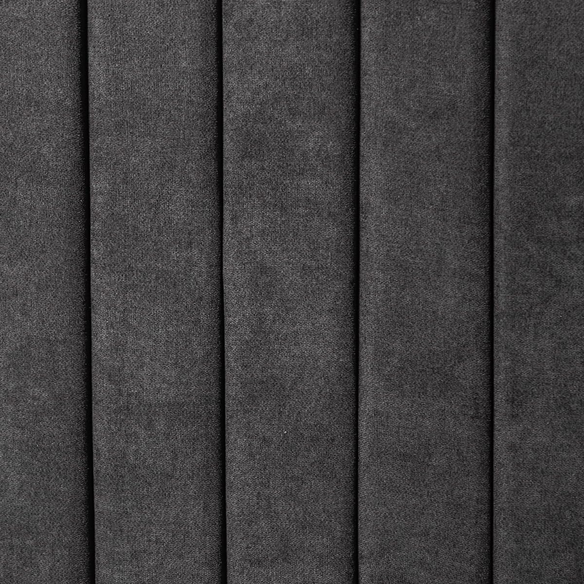 Sochic Cabecera para Cama Tamaño Individual y Matrimonial Tapizada en Tela Chenille Negra con Estructura de Madera Industrial.