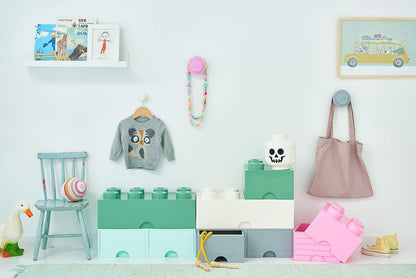 LEGO Room Copenhagen Colgador de Pared, Color Rosa, Azul y Blanco