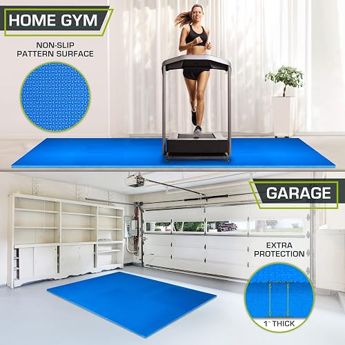 Prosourcefit - - Colchoneta extragruesa tipo rompecabezas de 1 pulgada, baldosas entrelazadas de espuma EVA para proteger, suelo de entrenamiento acolchado para el hogar