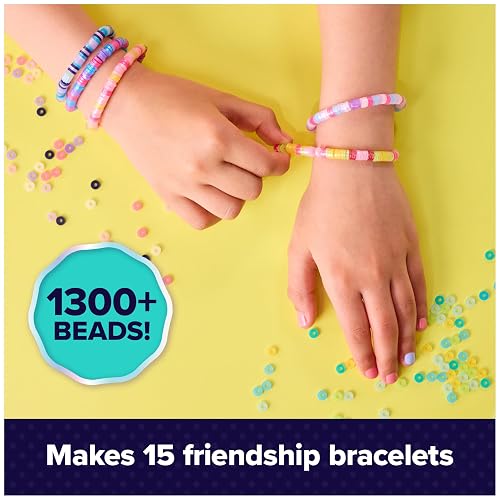 Cool Maker, Kit de expansión Stack’d Heishi, kit para hacer pulseras con más de 1300 cuentas, sirve para hacer 10 pulseras, juguetes de manualidades para niños y niñas a partir de 7 años
