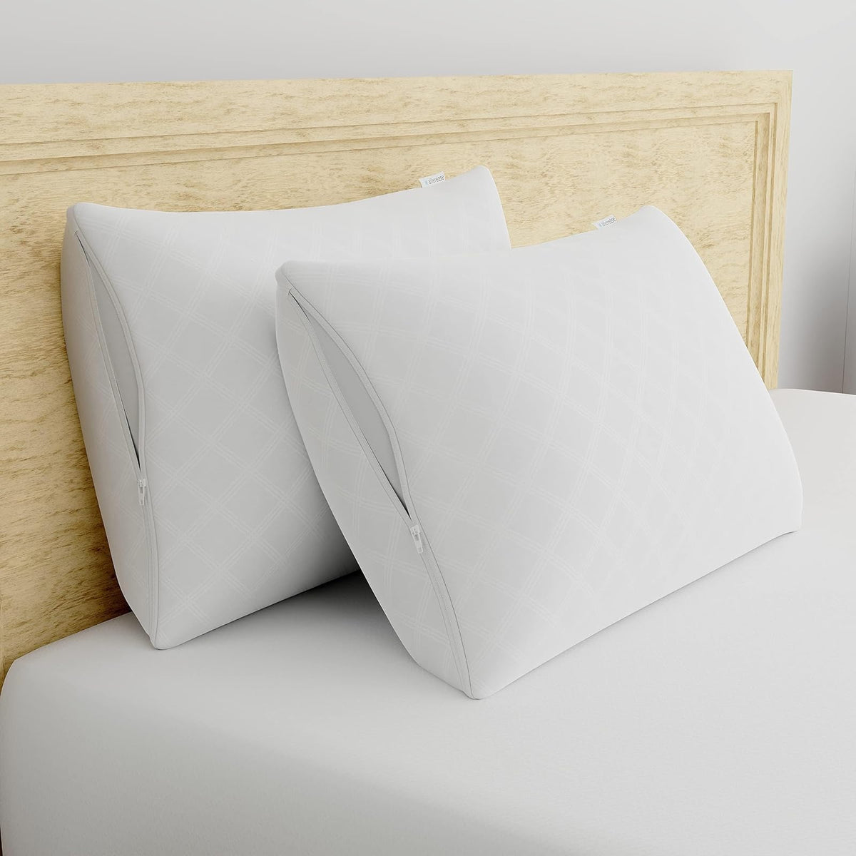 Juego de 2 Protectores de Almohada King AllerEase – Equilibrio de Temperatura, Recomendado por alergólogos, Transpirables, Protectores con Cierre