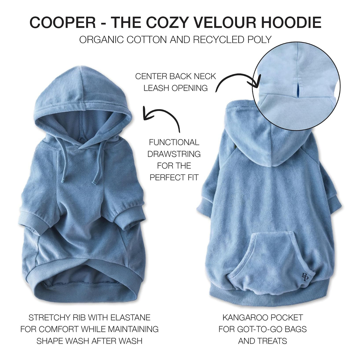 Pet Passion - Chamarra con Capucha para Perros pequeños, medianos y Grandes, Tela Vaquera decolorada, Talla XXL