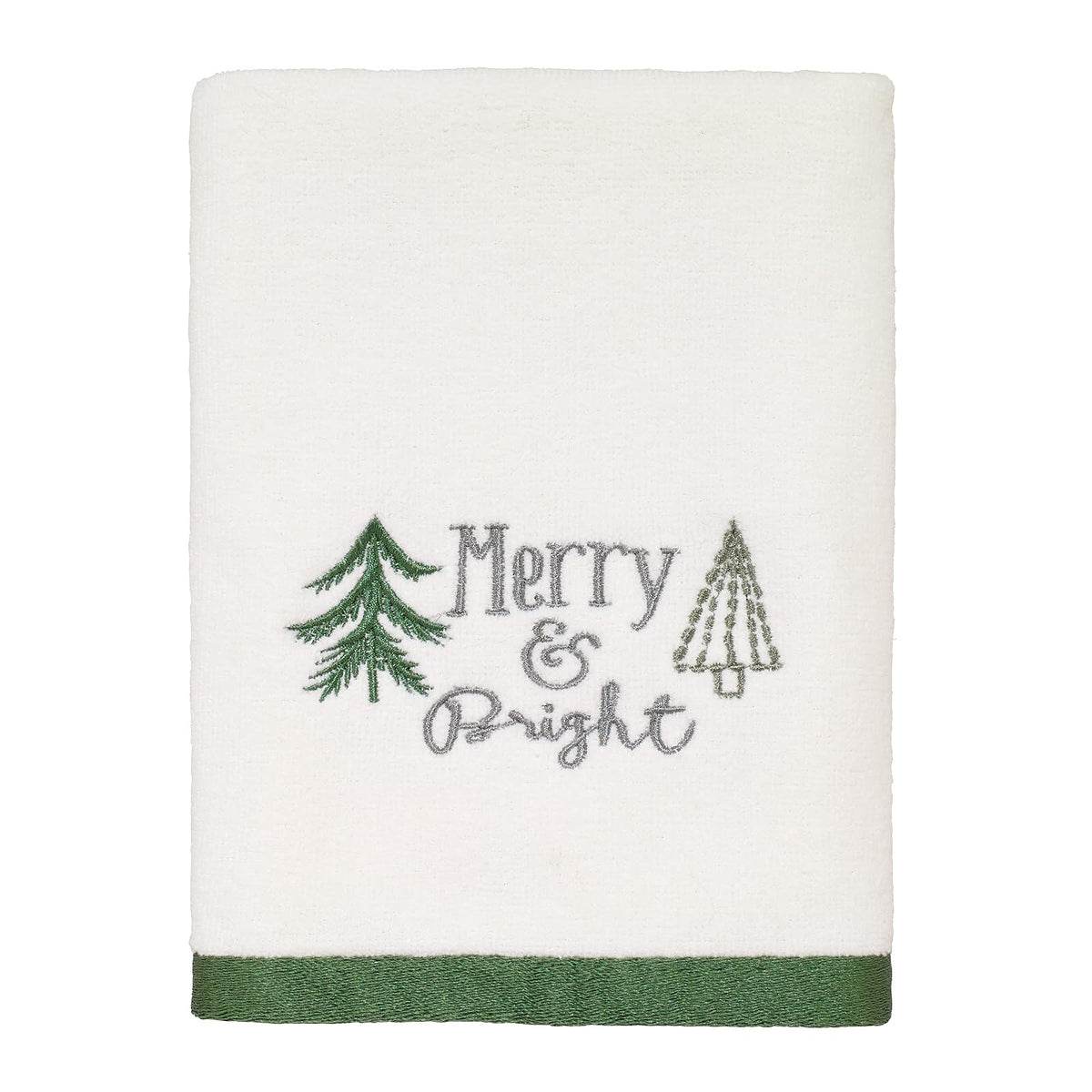 Avanti Linens - Toalla de Mano, Terciopelo de algodón Suave y Absorbente, decoración de baño de día Festivo (colección de árboles de Navidad) - Toalla de mano - Multicolor