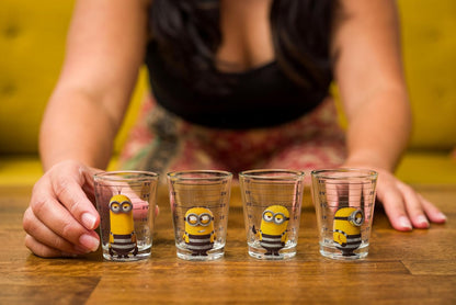 Minion de Mi villano favorito, foto de identificación policial, minis, vaso para tragos, Multicolor, 29.57ml, 1