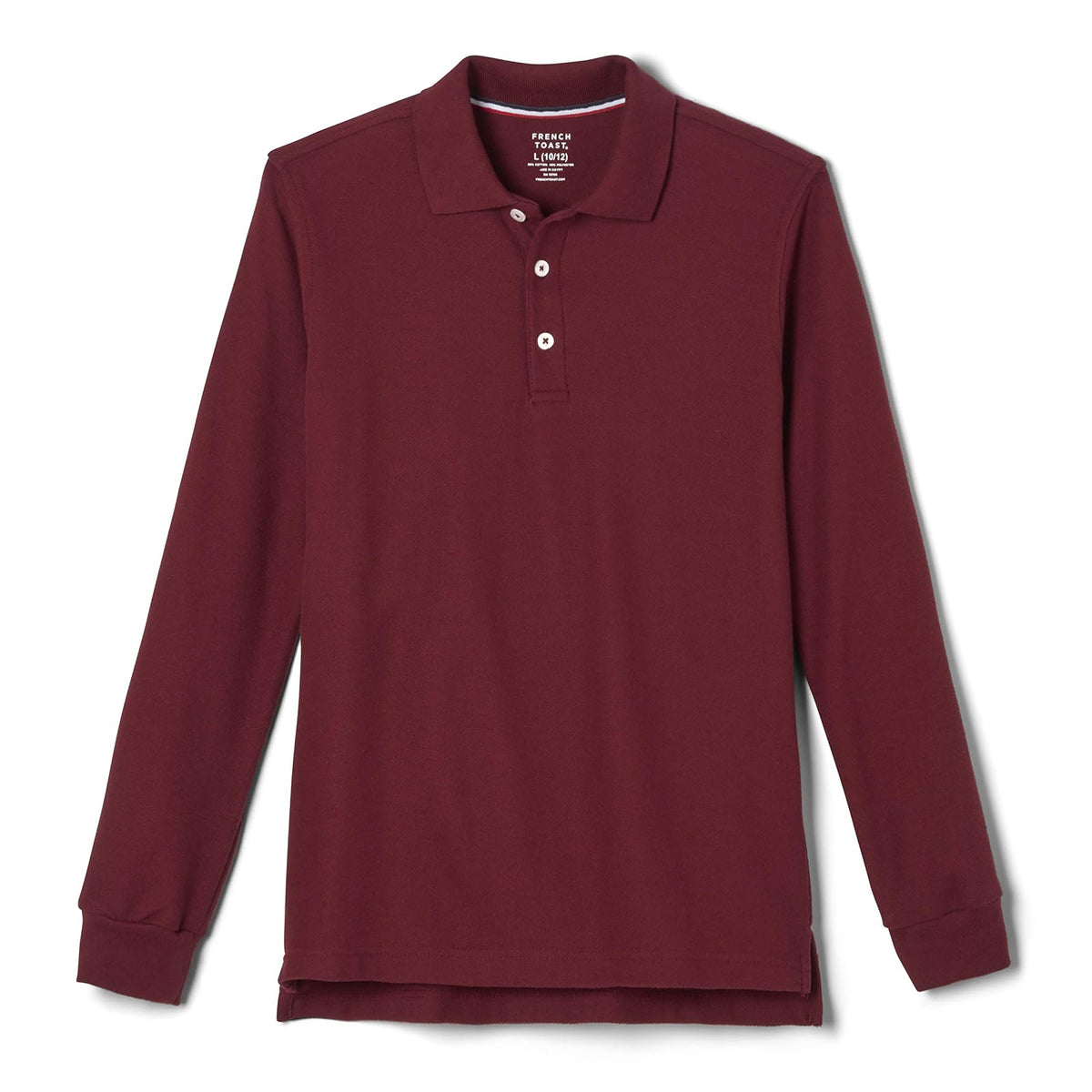 French Toast Camisa Polo Manga Larga para Niño - Borgoña - 8