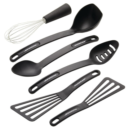 Rachael Ray Tools and Gadgets Juego de utensilios de cocina/cocina, 6 piezas, color negro