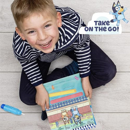Bluey Aqua Art, Includes 4 Reusable Pages of Water Art & Water Pen, Color with Water Book, Water Reveal Activity Book, Paint with Water Books, Water Doodle Book, Reusable No-Mess Art Book