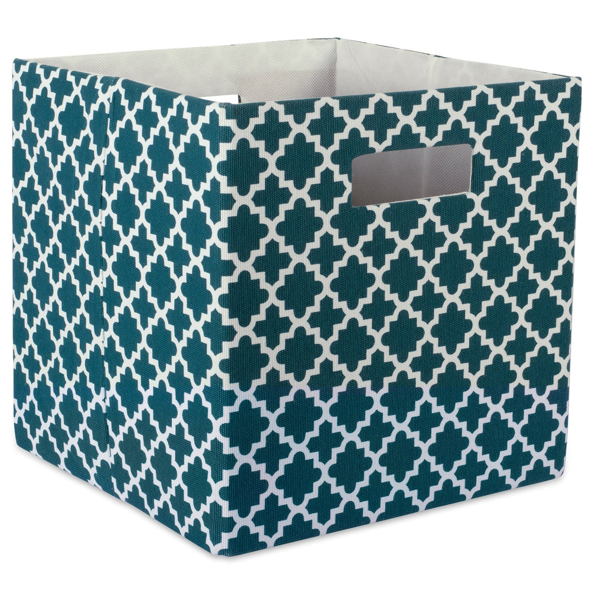 DII Cubo reticulado de poliéster, Lattice Teal, 13" Large Cube, 1, 1