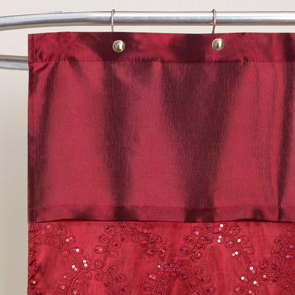 Lush Decoración Maria Cortina de Ducha, Color Rojo