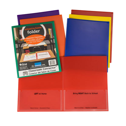 C-Line - Fólders conectores de escuela y hogar, Colores Variados, Box of 36 - Box of 36 - Colores Variados