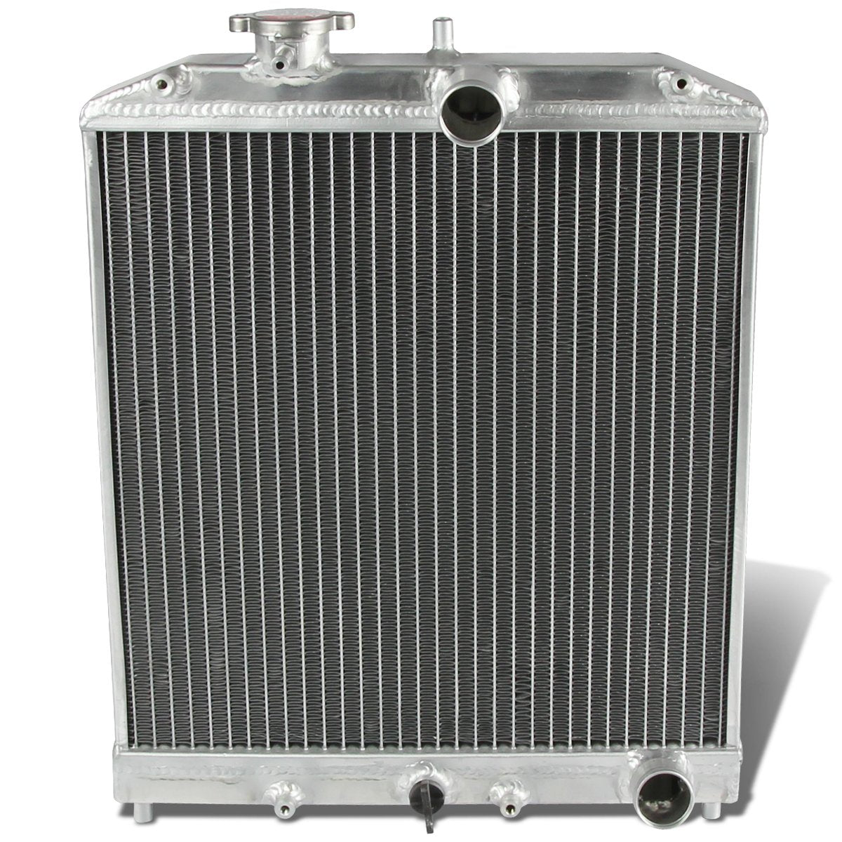 DNA Motoring RA-HC92-42-2 Radiador de Aluminio T-6061 de Doble Núcleo 2 Filas para Honda D15/16/B18 1.5L/1.6L/1.8L MT, Metálico