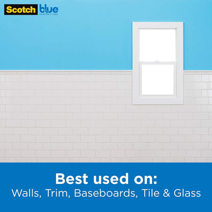Scotch - Cinta para pintor de superficies, 3 rollos, 1.88" Width, Azul