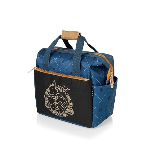 ONIVA - a Picnic Time brand Go, Soft Cooler Box Lonchera aislada, 10 x 6 x 10.5, Harry Potter Ravenclaw - Negro con detalles azules