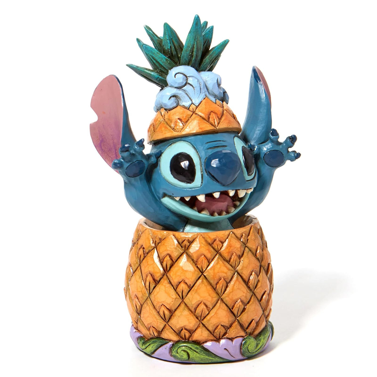 Enesco Jim Shore Disney Traditions Lilo and Stitch Figura de piña, 5.75 Pulgadas, Multicolor