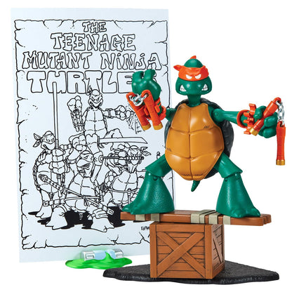 TMNT Classic - Michelangelo 40th Anniversary Sketch Figura De Acción Articulada con Boceto Original Incluido Edición Coleccionable