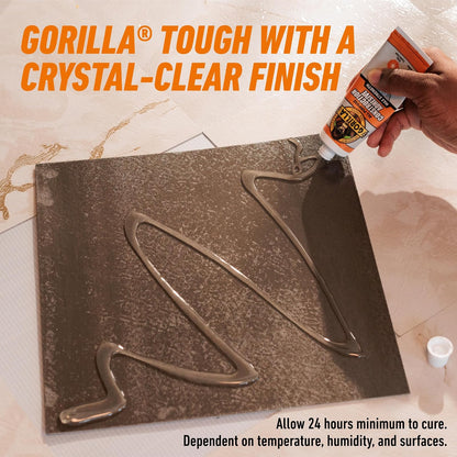 Gorilla Max Strength Calcomanía de Construcción 2.5 oz | Transparente, paquete de 1, relleno de huecos, impermeable, tubo de compresión