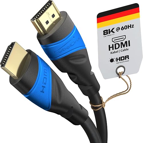 KabelDirekt – Cable HDMI 8K & 4K – 3.3ft/1m – Tecnología Flexcore alemana | 10K, 8K@60Hz & 4K@120Hz, High Speed HDMI – para PS5, Xbox Series X/S, Switch 2, PC & Blu-ray – sin interferencias & flexible