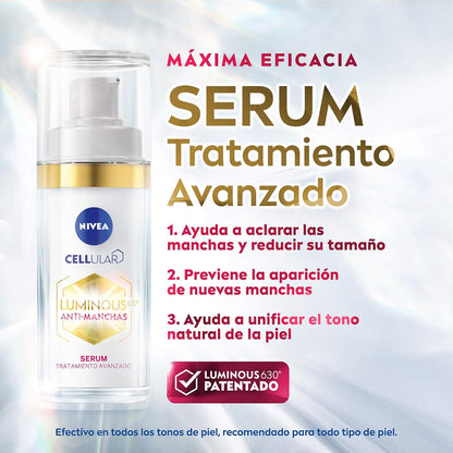 NIVEA Kit nivea luminous 630: serum facial anti-manchas 30ml + fluido facial anti-manchas fps50 40ml