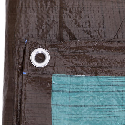 Kotap TBG-2030 Lona Protectora de Polietileno Reversible de 20' x 30' (6.10 m x 9.14 m) Café/Verde