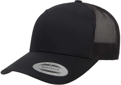 Yupoong Gorra de Camionero Retro. Sombrero para Unisex Adulto - Negro - - Talla Única
