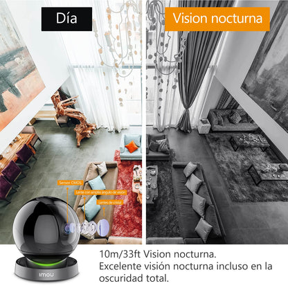 RANGER PRO - Cámara IP Domo Motorizado 2 Megapíxeles/ Lente de 3.6mm/ Ir 10 Mts/ WiFi/ Audio Bidireccional/ Auto Tracking/ Compatible con Alexa