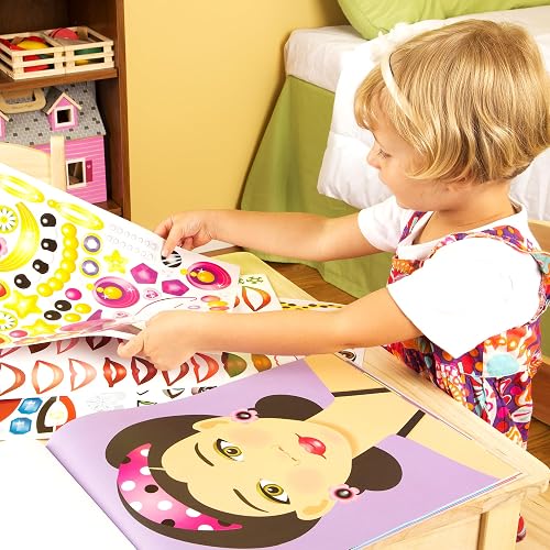 Melissa & Doug Conjunto de Autoadhesivos para Hacer Caras con 20 Caras y 250 Autoadhesivos con Rasgos y Accesorios, Estimula la Creatividad y las Habilidades Motoras Finas, para Todas las Edades