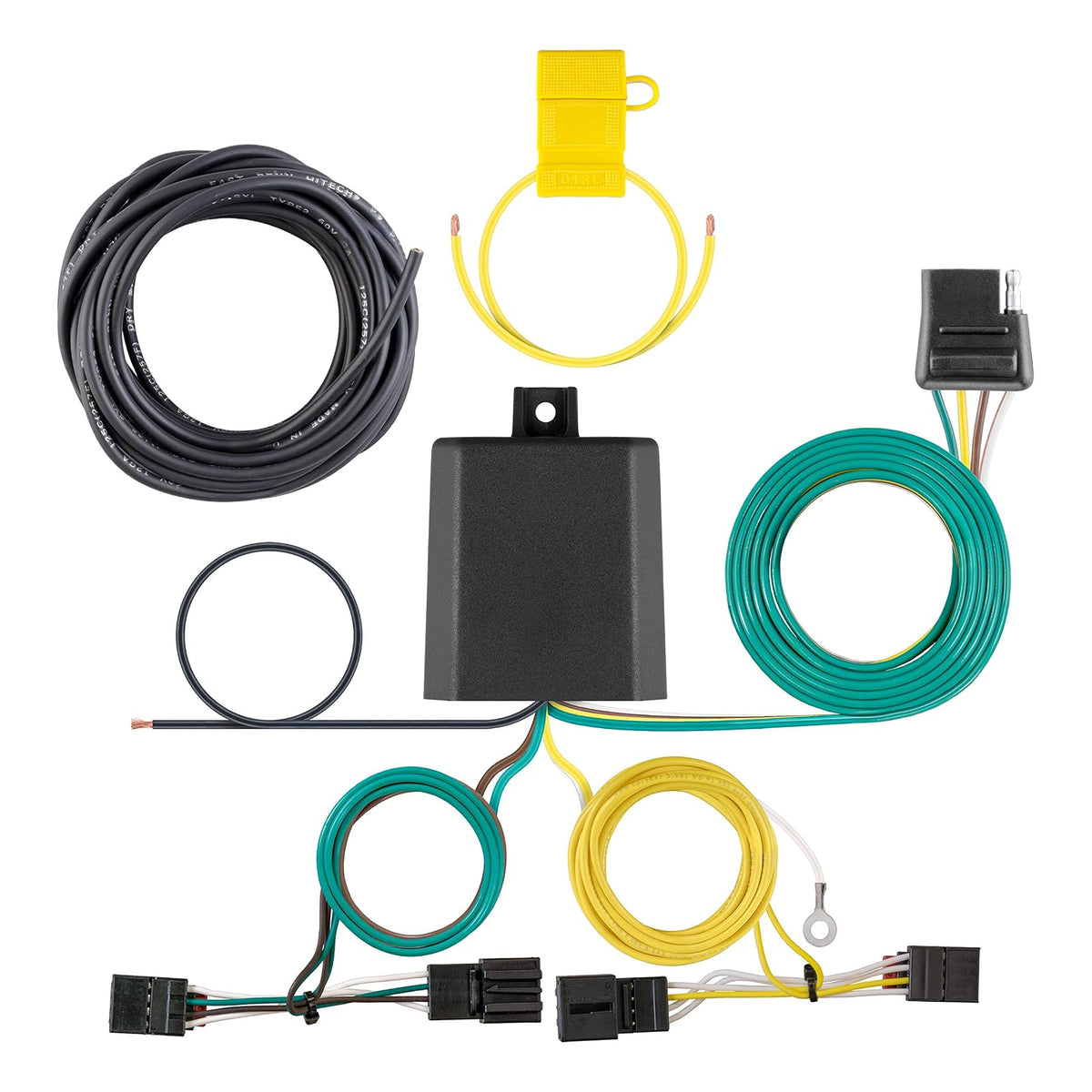 CURT Arnés de Cableado Personalizado para Remolque de 4 Pines para Volkswagen Tiguan, Negro, 56422