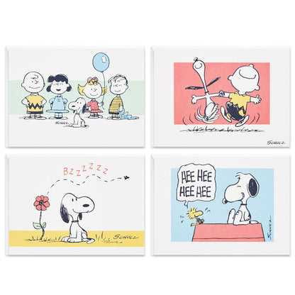 Hallmark Peanuts - Surtido de tarjetas en blanco, 70 aniversario (40 tarjetas de notas con sobres)