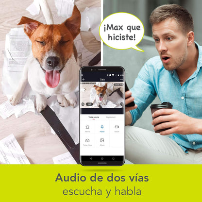 Lloyd's Set 2 Cámaras IP WiFi p/Interior 1080P Audio 2 vías Compatible Alexa