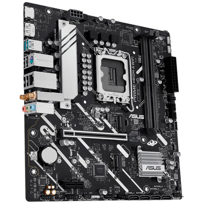 ASUS Tarjeta Madre Prime H810M-A WiFi LGA 1851 2X DDR5 2X M.2 PCIe 4.0 USB-C WiFi 6E BT 5.3 Micro ATX