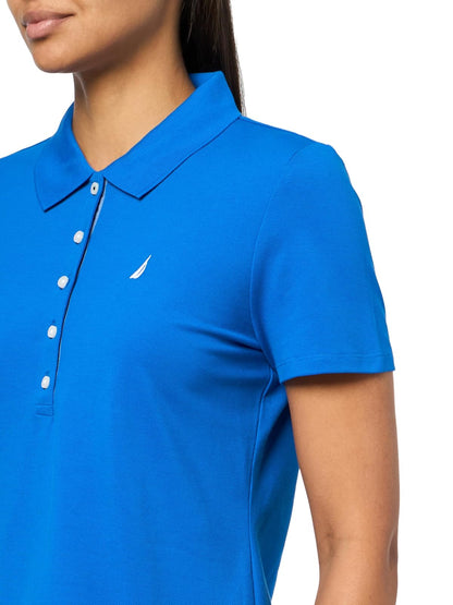 Nautica - Polo de Manga Corta con Botones para Mujer