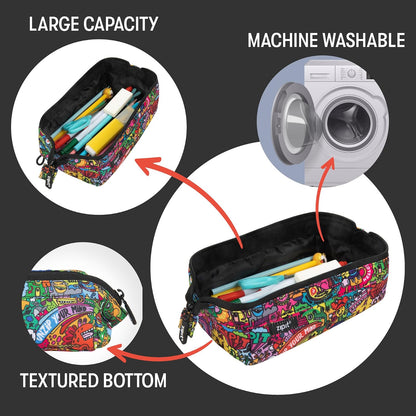 ZIPIT Lenny - Estuche para lápices de gran capacidad, bolsa para lápices, para escuela, universidad y oficina