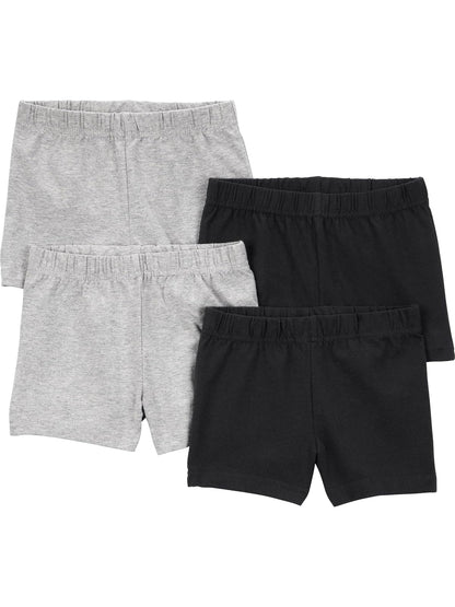 Simple Joys by Carter's Pack de 4 Pantalones Cortos para niña Pantalones Cortos para Niñas