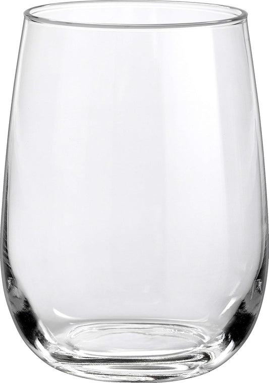 Borgonovo Ducale Juego de 6 Vasos de Vidrio Bebidas, Hogar, Cocina, Capacidad 380 ml