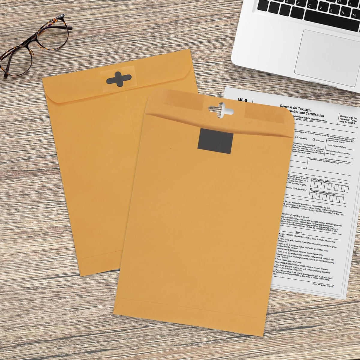 Quality Park - Sobres con cierre transparente, 10 pulgadas x 13 pulgadas, Kraft, 100 unidades (43768)