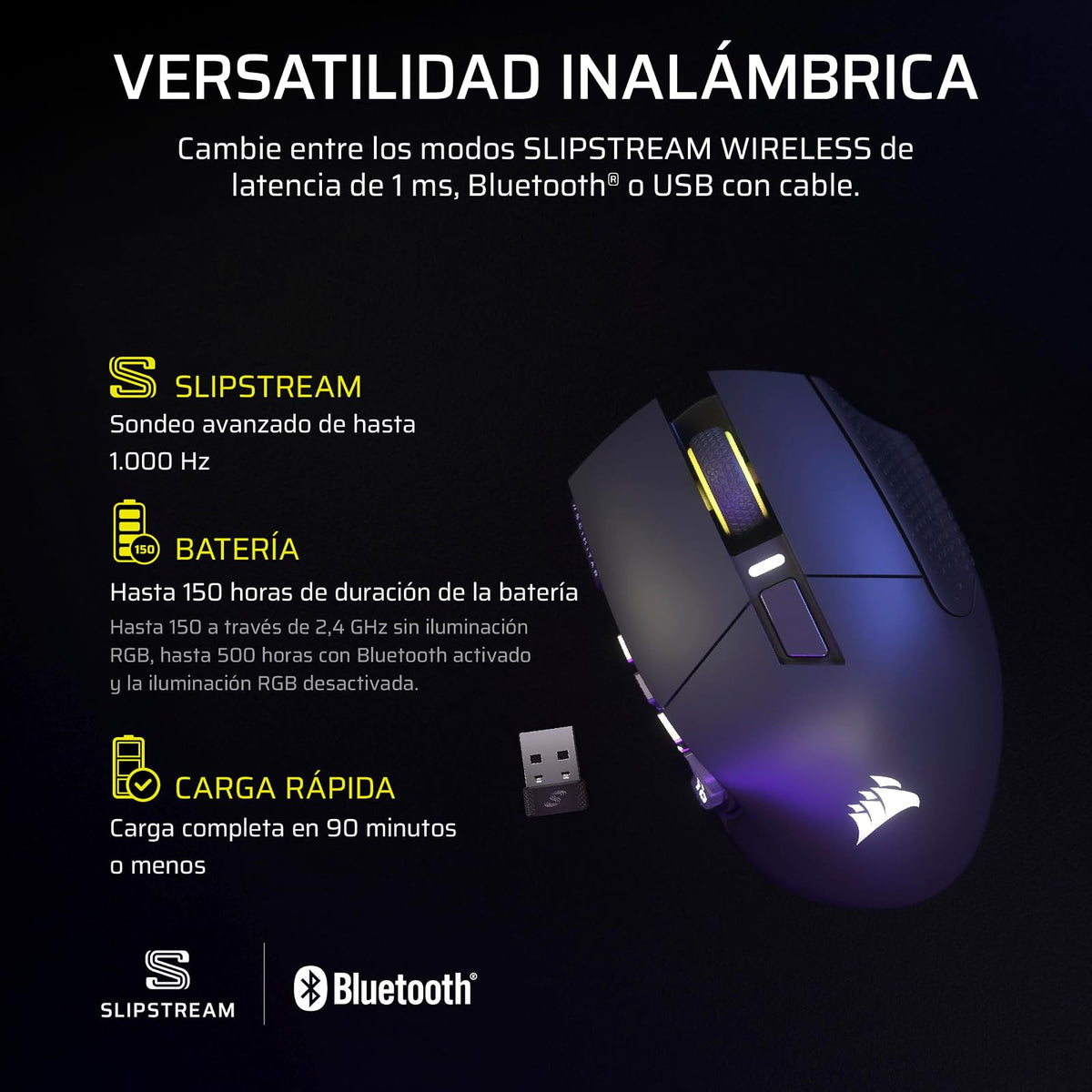 Corsair Scimitar Elite Wireless SE MMO Ratón para Juegos – 33,000 dpi, 16 Botones Programables, Key Slider Ajustable, Elgato Virtual Stream Deck, 1K Hyper-Polling - PC, PS5, PS4, Xbox, Mac – Gunmetal