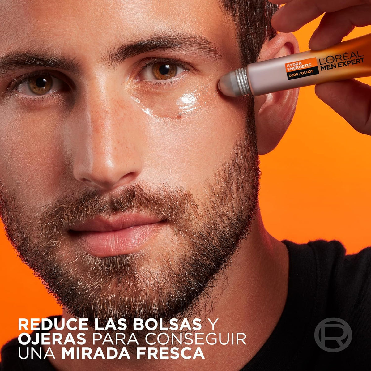 L'Oreal Paris Roll On Crema para Ojos, Men Expert, 10 ml | Fórmula para hombre con efecto hielo, vitamina C y cafeína que Hidrata 24 horas y reduce ojeras en rutinas de día o de noche