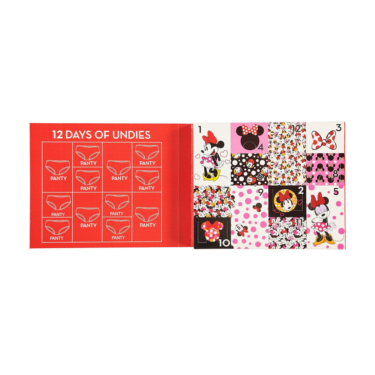 Disney Girls Minnie Mouse Exclusivo Paquete de 12 Bragas Avent perfectas para Regalar y Entrenar al baño en Tallas 2/3T y 4T