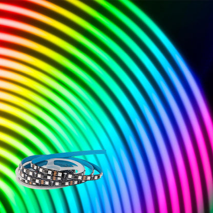 Tira LED Pixel Potencia 72W, 12V, 5 Metros, RGB Multicolor, 3,500 Lúmenes, LED independientes que pueden iluminarse en diferentes colores y patrones