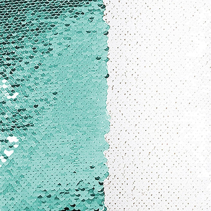 Lush Decor Cortina de Ducha con Lentejuelas de Sirena, 182,9 x 182,9 cm, Azul y Blanco, Azul y Blanco, 72" x 72", 1