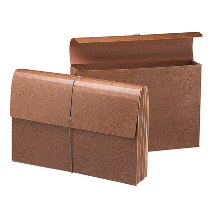 Smead Cartera expandible, expansión de 3-1/2 pulgadas, cierre de solapa y cordón, refuerzo de cuerda roja, tamaño legal, material impreso en rojo, 10 por caja (71356)