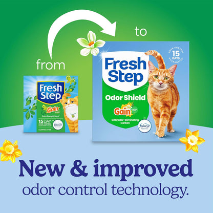 Fresh Step Arena para gatos, arena para gatos con el poder de Febreze con aroma refrescante ganancia de 6 kg