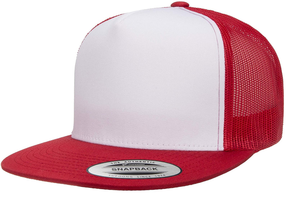 Yupoong Yp Classics Classic Trucker Cap - White Front Gorro/Sombrero Hombre - Talla Única - rojo - blanco - rojo