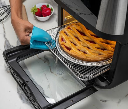 Hukën x MasterChef | Horno Freidora de Aire Multifuncional Premium 12 L | 10 Funciones | Panel Touch | Apagado Automático | Luz Interna | Acero Inoxidable | Accesorios y Recetario