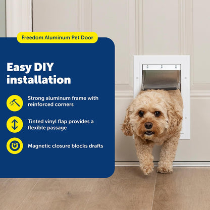 PetSafe Freedom Aluminum Dog and Cat Door - Durable Frame - Small Pets