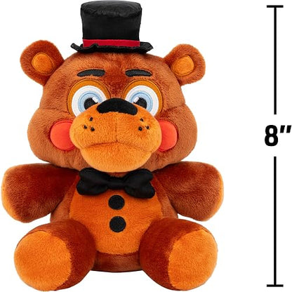 Jazwares Five Nights at Freddy'S Toy Freddy - Peluche de 8 Pulgadas con Material Suave y Ojos en la Oscuridad