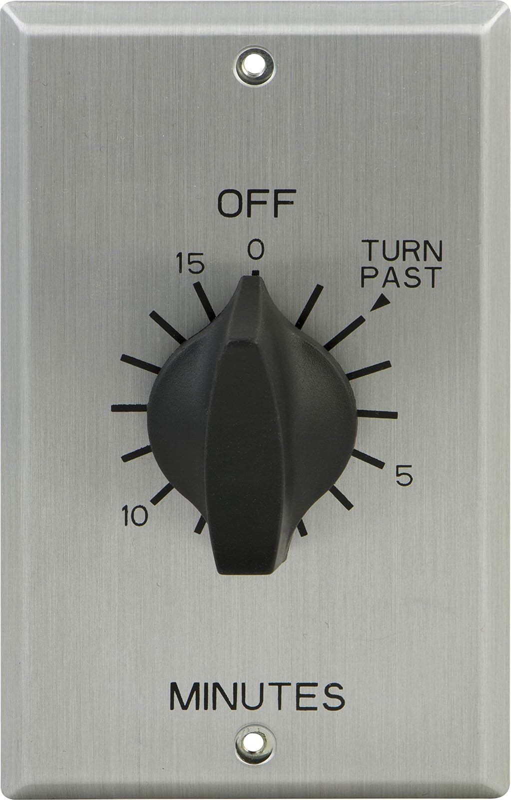 GE - Interruptor de temporizador mecánico de cuenta regresiva en la pared, herida de resorte, hasta 15 minutos, intervalos de 1 minuto, no necesita cable neutro, ideal para luces, ventiladores de escape, calentadores, LED, 15303