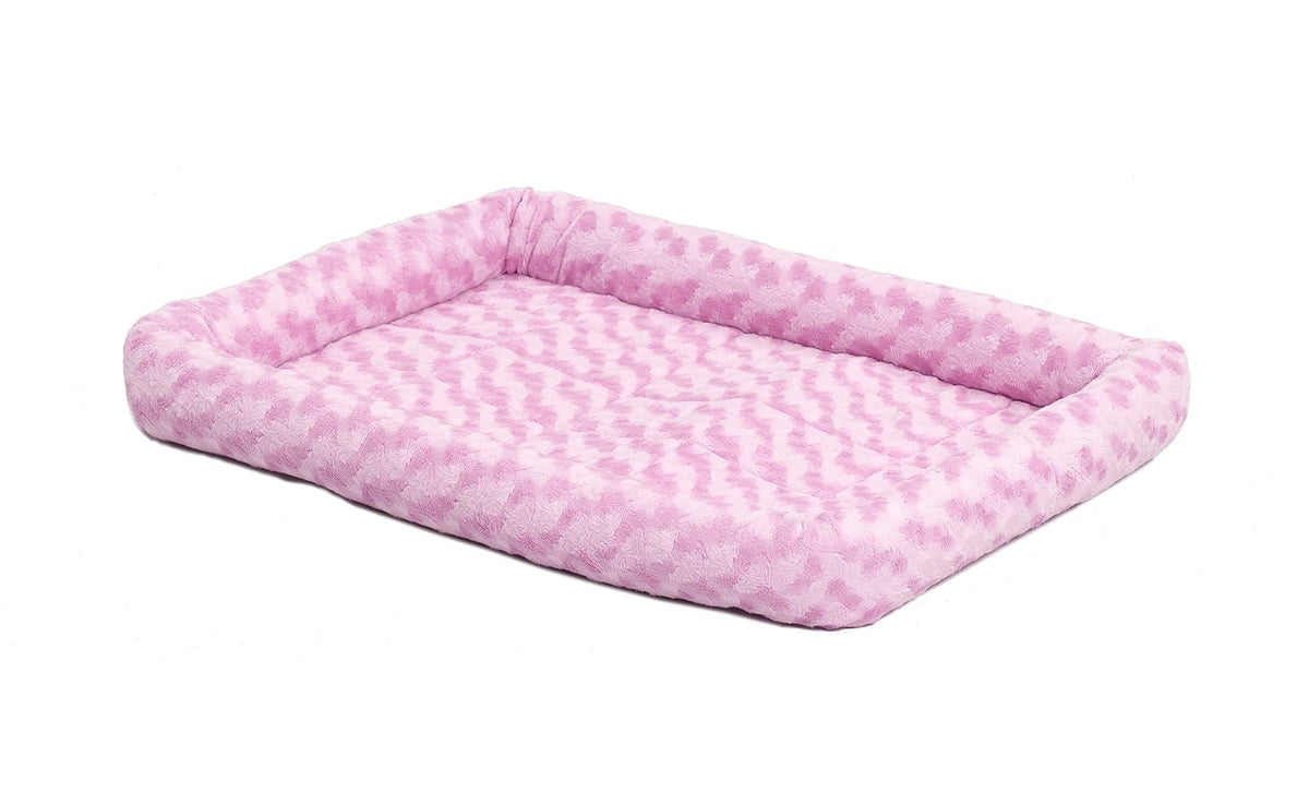 MidWest Cama para Perro o Gato con Refuerzo Acolchado - Rosado Blush - 18 pulgadas