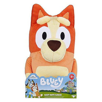 Bluey - Peluche de Bingo de 16 Pulgadas - Compañero de Tiempo de Juego y Siesta, tamaño Jumbo, Materiales Suaves de Lujo, abrazables, Mejor Amigo